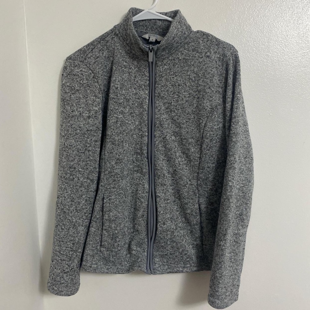 Croft & Barrow Heather Gray Zip-Up Sweatshirt